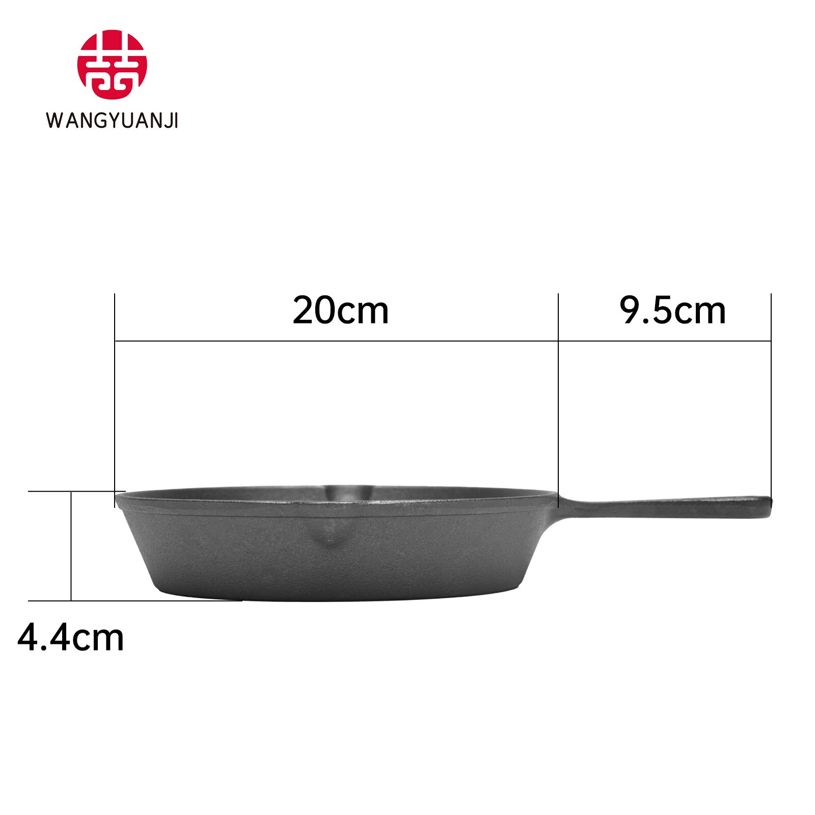WANGYUANJI Cast Iron Grill Pan, 7.9"Uncoated Skillet With Handle, Multifunctional For Home Use, Outdoor Camping Grill, Steak, Omelette_voghion.com